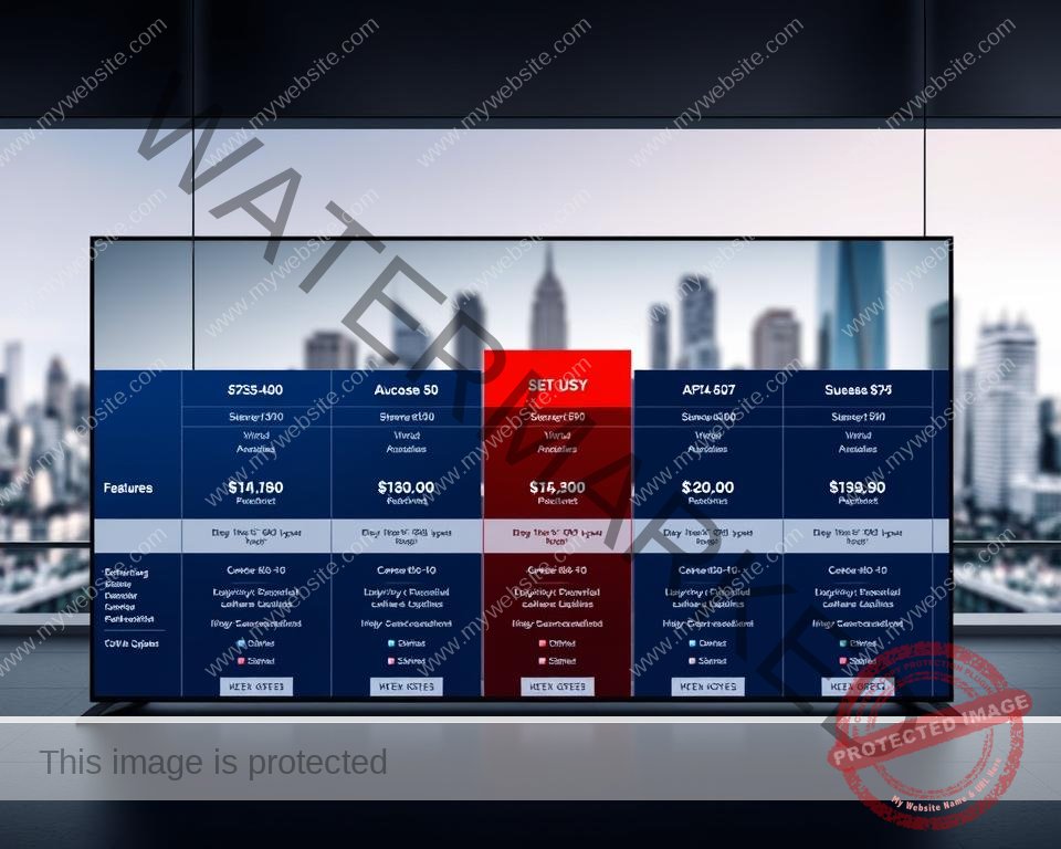 A striking high-definition IPTV subscription plan display showcased against a sleek, modern backdrop. In the foreground, a clean and organized grid of subscription tiers, each with its own distinct pricing, features, and visual identifier. The middle ground features subtle gradient patterns and geometric shapes, adding depth and visual interest. The background is a soft, blurred cityscape, creating a sense of urban sophistication. The lighting is crisp and directional, casting subtle shadows and highlights that accentuate the plan details. The overall mood is one of professionalism, clarity, and premium quality, befitting the Xtreme HD IPTV brand and its subscription offerings.
